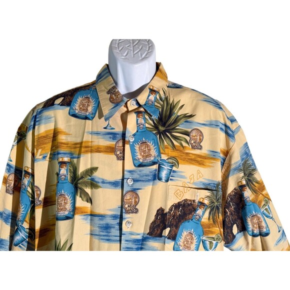 Tori Richard Men's Honolulu Cabo Wabo Tequila Shirt 2XL Baja Ole Palm Trees - Picture 2 of 4